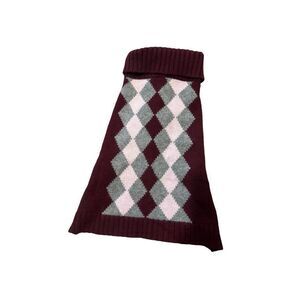 NWT Canine Styles 100% Cashmere Argyle Dog Sweater 14"